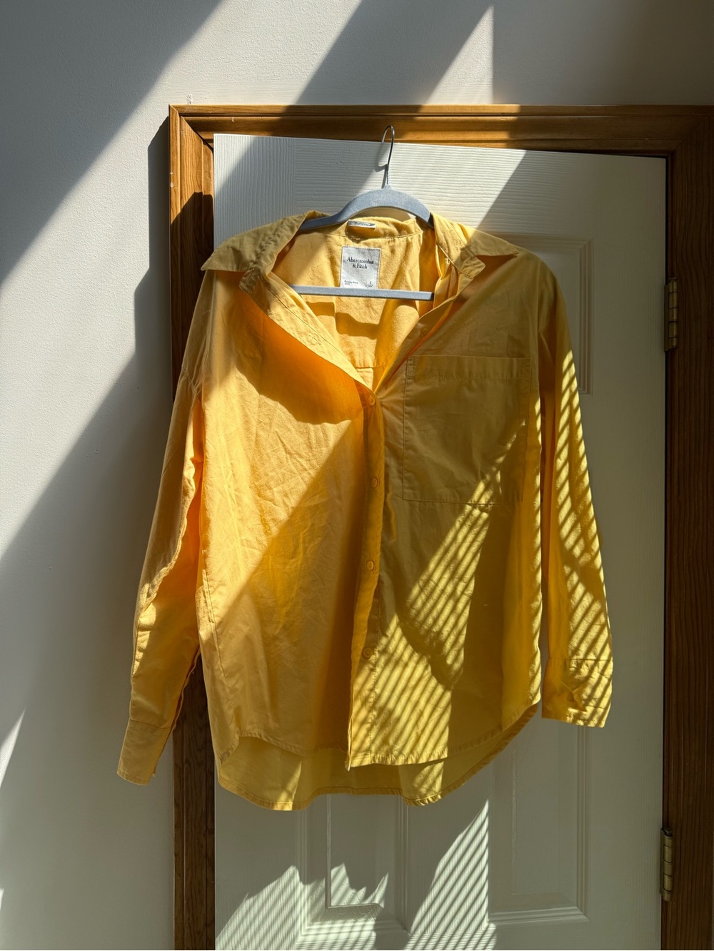 Abercrombie & Fitch Yellow Button-Up Shirt
